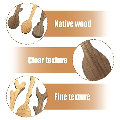 4Pcs Wood Carving Spoon Blanks, Basswood Spoon Carving Blanks Walnut Wood Carving Spoon Blank Wooden Spoon Carving Kit for Whittling Unfinished Wood Generic