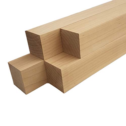 Maple Lumber Square Turning Blanks (4pc) (2" x 2" x 12")