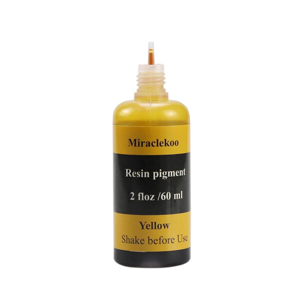Yellow Epoxy UV Resin Color Dye Colorant Liquid Epoxy Resin Pigment,60ml,Translucent Miraclekoo