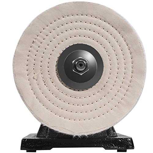 VEVOR Bench Buffer Polisher, 8 inch Buffing Machine 370W Motor with 3600 RPM, Heavy Duty Benchtop Lathe Polishing Machine for Jewelry, Wood, Silver, VEVOR