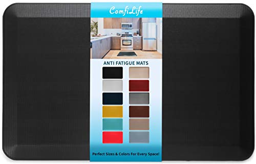 ComfiLife Anti Fatigue Floor Mat – 3/4 Inch Thick Perfect Kitchen Mat, Standing Desk Mat – Comfort at Home, Office, Garage – Durable – Stain ComfiLife