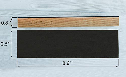 BeaverCraft LSC4P1 Leather Stropping Block Kit Knife Sharpening Kit for Sharpening Knives 8'' Long Leather Honing Strop Wood Carving Sharpening Strop BeaverCraft