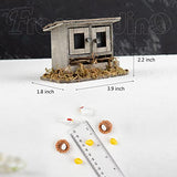 Framendino, 10 Pack Mini Wooden Family Chicken Coop Egg Chicken Nest Hen Ornament Fairy Garden Decor Framendino