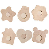 DECHOUS 30 Pcs Wooden Blank Photo Frame Star Picture Frame Diy Blank Wooden Frame Painting Craft Kit Blank Wood Picture Frame Unfinished Picture DECHOUS