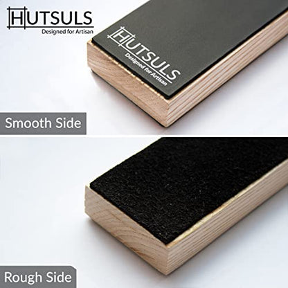 Hutsuls Leather Strop for Knife Sharpening - Get Razor-Sharp Edges with 3" x 9" Double Sided Paddle Strop Block, Easy to Use Knife Strop with - WoodArtSupply