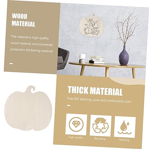 Yardenfun 3pcs Wooden Pumpkin Decoration Unfinished Wooden Pumpkin Cutouts Fall Decorations DIY Wood Pumpkins Wooden Pumpkin Shapes Paint Kits White Yardenfun