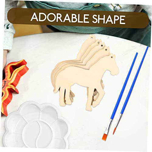 Anneome 45pcs Farm Animal Wood Piece Animal Wood Cutouts Wood Flowers Farm Animals Wooden Cutouts Craft Wood Rustic Wedding Decor Wood Toy Unfinished Anneome