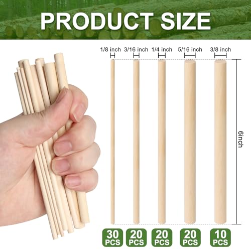 5/16 x 6 Wooden Dowel Rods