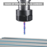 EANOSIC 5PCS Carbide Compression Router Bit Up&Down End Mills 1/8 inch Shank with 1/8 inch Cutter for CNC Mill Machine Wookwork 3D Profile Detail EANOSIC