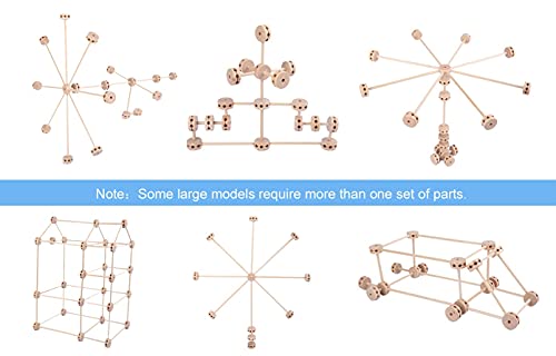 OUJILA Wooden Building Block Toys for Kids Ages 4-8, STEM Preschool Learning Educational Toys for Children, Creative Construction Toys Gift for Boys OUJILA