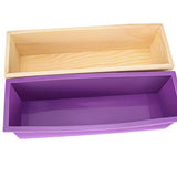 ZOENHOU 3PCS 42oz Soap Molds, Flexible Rectangular Silicone Soap Making Molds Kit with Wood Box DIY Tool Set for Soap Making Supplies ZOENHOU
