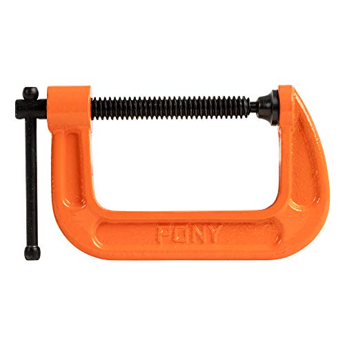 Pony Jorgensen 2630 3-Inch C-Clamp, Orange - WoodArtSupply