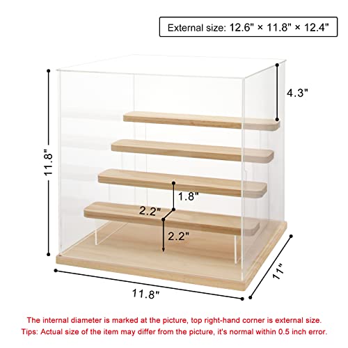 Instnovny 5 Tier Display Case,Acrylic Boxes for Display Action Figures,Clear Fossils Countertop Display Cases,Minifigures Collectibles Table Counter
