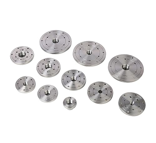 VINWOX 2" Wood Lathe Steel Faceplate, 1”x8TPI Spindle Thread Woodworking Machine Chuck Face Plate VINWOX