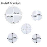 ResinWorld Silicone Resin Molds, 1 Pcs Large Resin Tray Mold + 4 Pack Geode Agate Coaster Molds + Large Tray Mold with Handles ResinWorld