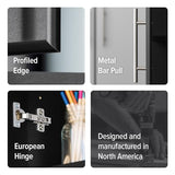 Prepac Elite 32" Storage Cabinet Closet, Black Storage Cabinet, Linen Cabinet, Wardrobe Cabinet with Hanging Rail and Shelves 20" D x 32" W x 35" H, Prepac