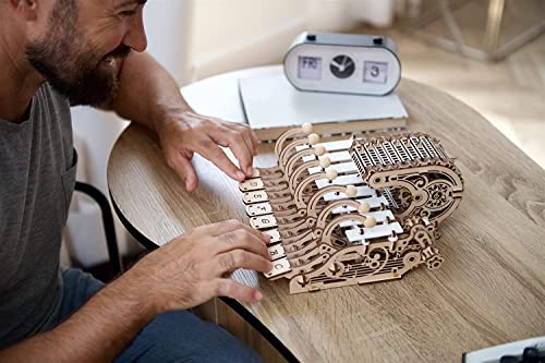 UGEARS Mechanical Celesta 3D Puzzles - Musical Instruments 3D Wooden Puzzles for Adults and Kids - 3D Wooden Puzzle Musical Model Kits with Piano, UGEARS
