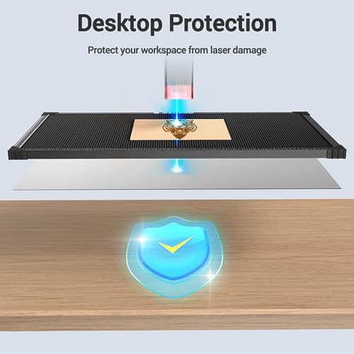 Mecpow Honeycomb Laser Bed, 450 x 850mm Honeycomb Working Table for Most Laser Engraver, Durable Steel Honeycomb Panel for Fast Heat Dissipation, - WoodArtSupply