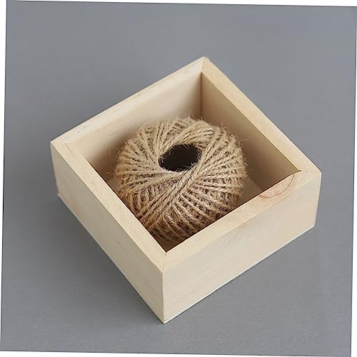 TEHAUX 6pcs Box Storage Wooden Box Without Lid Desktop Storage Craft Storage Containers Wooden Crates Unfinished Jewelry Organizer Tray Wooden Crafts TEHAUX
