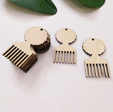 30PCS African Afro Hair Pic Unfinished Wood Earring Blanks, Pick Comb Jewelry Making Crafts, DIY Project Wood, Dangle Earrings Jewelry Blanks (2'') XIAOYUE