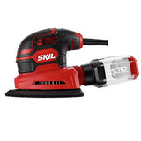 SKIL Corded Detail Sander, Includes 3pcs Sanding Paper and Dust Box - SR250801 Skil