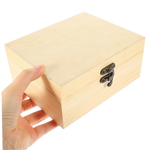Yardenfun Box Solid Wood Jewelry Box Packing Hair Clip Organzier Necklace Storage Hairpin Storage Decor Jewelry Case Wood Storage Case Variety Paint Yardenfun