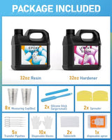 INCLY 64oz Crystal Clear Epoxy Resin Kit, Bubbles Free & No Yellowing Resin Supplies Coating Casting Resin for Jewelry Making, DIY Art Crafts, Table INCLY