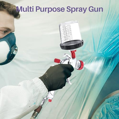 GATTLELIC HVLP Spray Gun Kit with 10pcs 600cc Mixing Cup and Lids, Air Spray Paint Gun with 1.4/1.7/2mm Nozzles, Automotive Paint Sprayer for Car, - WoodArtSupply