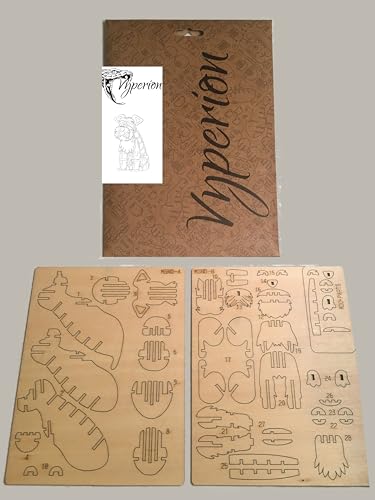 Vyperion 3D Wooden Puzzle Pet Schnauzer Animal Box | DIY Plywood Craft Model Kit for Adults, Teens & Children | Educational Brain Teaser STEM Puzzles Vyperion