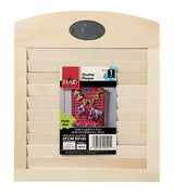 Plaid FBA Craft Surfaces Unpainted Wood Shutter Plaque, Plaid