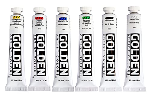 Golden Artist Colors, Heavy Body Acrylics, 6-color Intro Set Golden Artist Colors