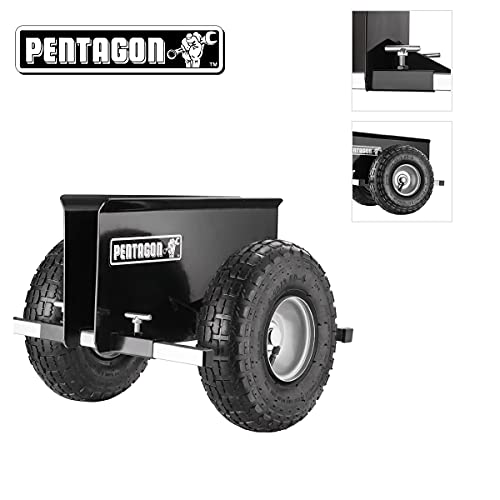 Drywall Cart - Lumber, Wood Paneling, and Plywood Carrier Holds up to 600lbs - Door Dolly with 10-inch Inflatable Wheels by Pentagon Tools (Black) PENTAGON TOOLS