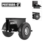 Drywall Cart - Lumber, Wood Paneling, and Plywood Carrier Holds up to 600lbs - Door Dolly with 10-inch Inflatable Wheels by Pentagon Tools (Black) PENTAGON TOOLS