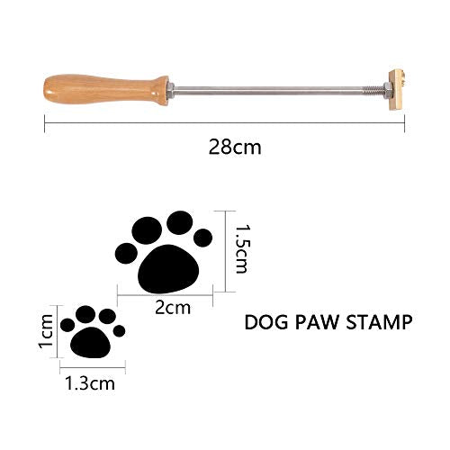 OLYCRAFT Dog Paw Branding Iron with Versatile Unfinished Wooden Storage Box - WoodArtSupply