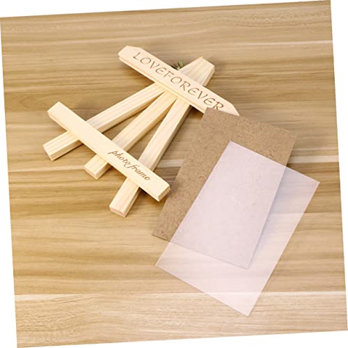 COHEALI Table Picture Frame Unfinished Wood Braces Kit White Picture Frames Wood Picture Holder Frame Diy Picture Frames Mini Photo Easel Collage Kit COHEALI