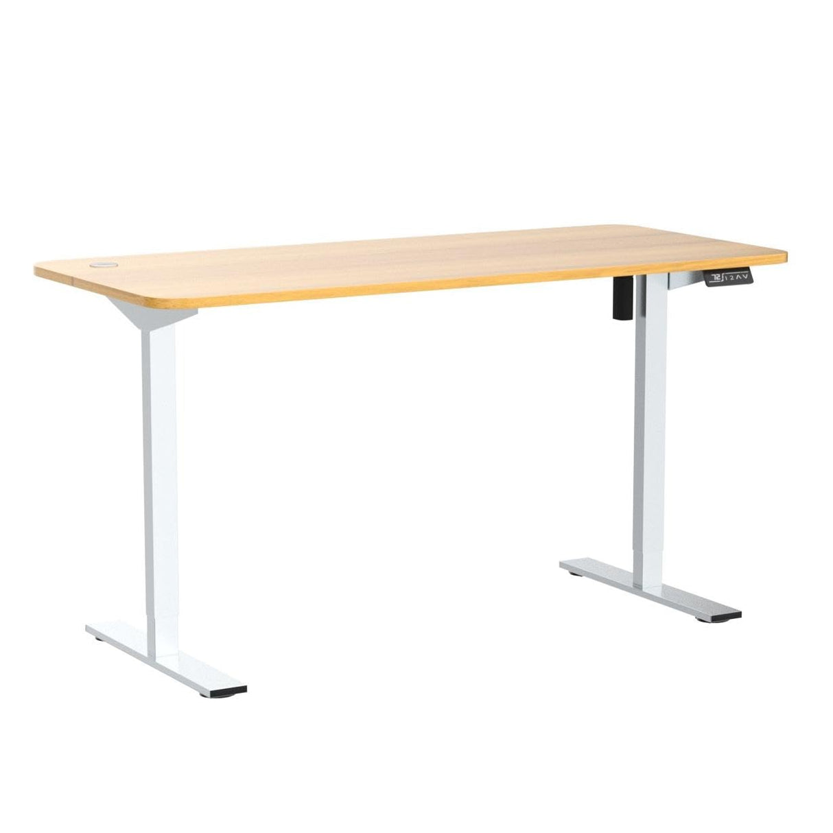 Furmax Electric Height Adjustable Standing Desk Large 55 x 24 Inches Sit Stand Up Desk Home Office Computer Desk Memory Preset with T-Shaped Metal Furmax