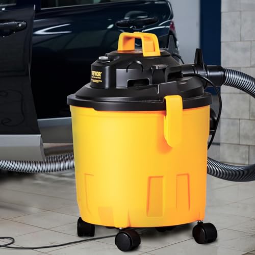 VEVOR Shop Vacuum Wet and Dry, 5 Gallon 6 Peak HP Wet/Dry Vac, Powerful Suction with Blower Function with Attachments 2-in-1 Crevice Nozzle, Small VEVOR