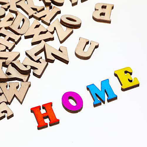 SUPVOX 100 Pcs Nativity Crafts Wood Letters Signs for Crafts Nativity Decor Unfinished Wood Letters for Painting Wood Letters Decoration Kid Craft SUPVOX
