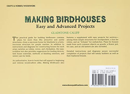 Making Birdhouses: Easy and Advanced Projects (Dover Woodworking) - WoodArtSupply