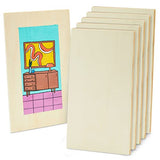 Juvale 6 Pack Rectangle Wooden Boards for Wood Burning, Unfinished Wood Planks, Rectangle Wood Pieces for Crafts, Panels for Painting, Art, DIY Juvale