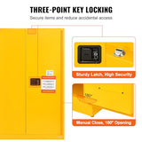 VEVOR Safety 45 Gal, Cold-Rolled Steel Flammable Liquid Storage Cabinet, 42.9 x 18.1 x 65.2 in Explosion Proof with 2 Adjustable Shelves 2 Manual VEVOR