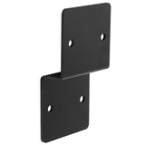 4 PCS 6" Post to Beam Support Heavy Duty Steel Black Z Bracket, Double Angle Channel Profile Corner Brace for Wood Shelves Fixing 2x6 Lumber eoere