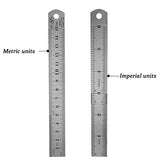6 Inch Stainless Steel Ruler Flexible Aluminum Ruler for Excellent Precision and Accuracy 2 Pack. Miular