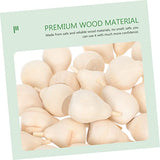 TEHAUX 30Pcs Wooden DIY Unfinished Wood Craft Mushroom Crafts for Kids Wooden Painting Crafts Figure peg Dolls Unfinished Wood Doll Wooden Mushrooms TEHAUX