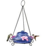 Nature's Way Bird Products ANTHF2-I Illuminated Antique Top-Fill Hummingbird Feeder, Light Blue/Pink Nature's Way