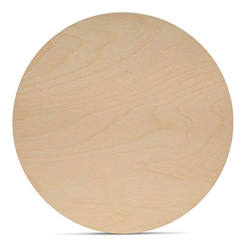 Wood Circles 18 inch, 1/8 Inch Thick, Birch Plywood Discs, Pack of 1 Unfinished Wood Circles for Crafts, Wood Rounds by Woodpeckers - WoodArtSupply