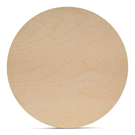 Wood Circles 18 inch, 1/8 Inch Thick, Birch Plywood Discs, Pack of 1 Unfinished Wood Circles for Crafts, Wood Rounds by Woodpeckers Woodpeckers
