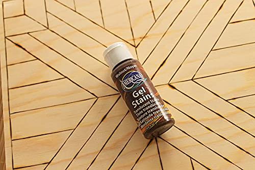 Decoart Americana Walnut Gel Stain - 2 Pack 2oz Walnut Wood Stain Solution Finish, Water Based Stain Gel for Wood Board, Wood Planks, Wood Decor, DecoArt