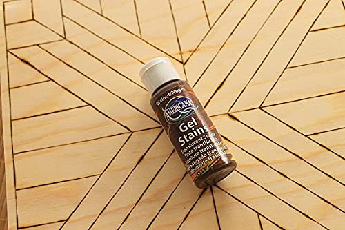 Decoart Americana Walnut Gel Stain - 2 Pack 2oz Walnut Wood Stain Solution Finish, Water Based Stain Gel for Wood Board, Wood Planks, Wood Decor,