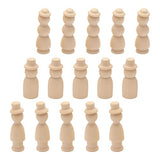 LIFKOME Children Toys 30Pcs Unfinished Wooden Peg Dolls, Wooden Figures to Paint Unfinished Wood Peg Dolls with Hats Wooden Figures Peg Dolls for DIY LIFKOME